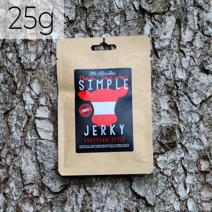 Simple Jerky - Austrian Style (25g) - Fein geräuchertes Trockenfleisch aus hochwertigem Rindfleisch.